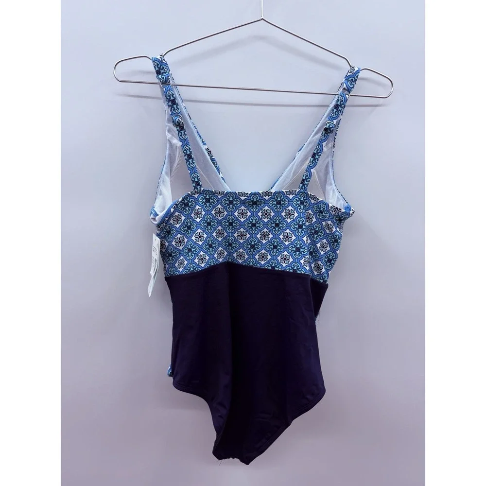 Swim Solutions Womens Size 10 Surplice Tummy-Control One-Piece Swimsuit $86 046 - Picture 6 of 10